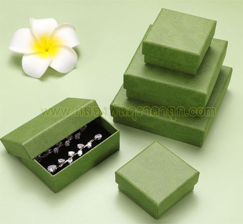 กล่องของขวัญ สีเขียว 5x5x3 cm.(10ใบ)
