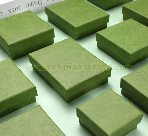 กล่องของขวัญ สีเขียว 5x5x3 cm.(10ใบ)