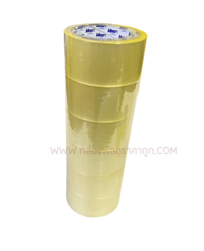 เทปกาวใส 45 หลา (ไร้เสียง) ** แพค 6 ม้วน