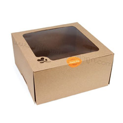 กล่องเค้ก 1 ปอนด์ คราฟท์  20x20x12 cm.(10ใบ)