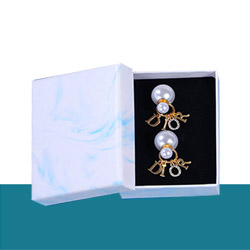 กล่องของขวัญ สีฟ้าหินอ่อน 7x9x3 cm.