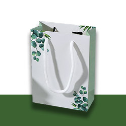 ถุงกระดาษ สีเขียวยูคาลิปตัส 12x5.7x16 cm.(10ใบ)